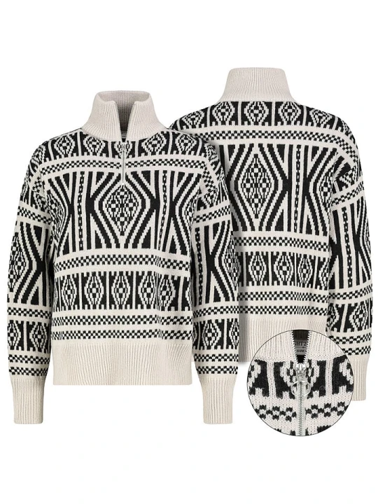Zdjęcie produktu Eight2Nine Sweter w kolorze kremowo-czarnym rozmiar: XL