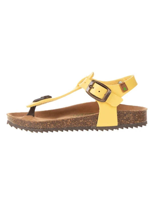 Zdjęcie produktu El Naturalista Skórzane japonki w kolorze żółtym rozmiar: 33