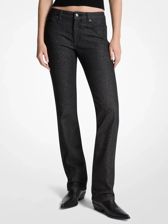 Zdjęcie produktu Elastyczne jeansy cygaretki z denimu z ćwiekami Michael Kors