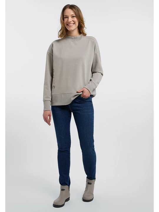 Zdjęcie produktu ELBSAND Bluza "Enola" w kolorze szarobrązowym rozmiar: S