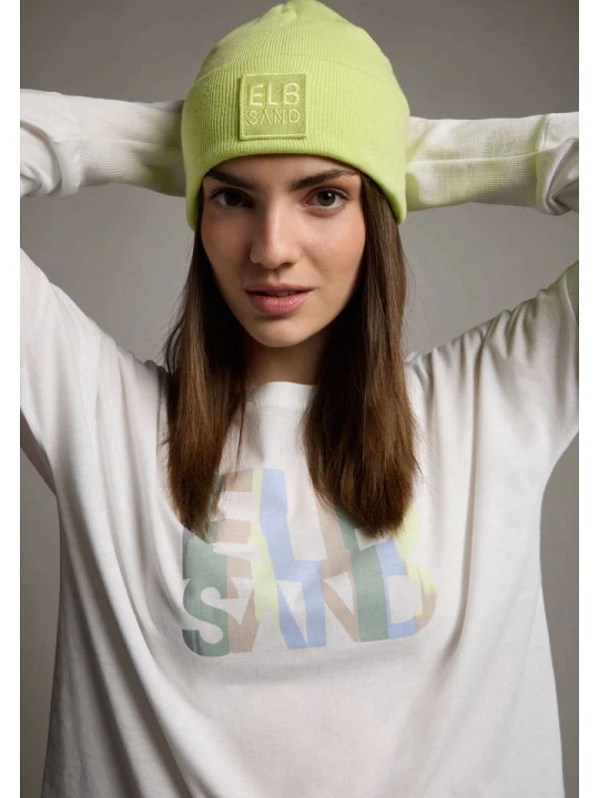 Zdjęcie produktu ELBSAND Czapka-beanie "Bea" w kolorze limonkowym rozmiar: onesize