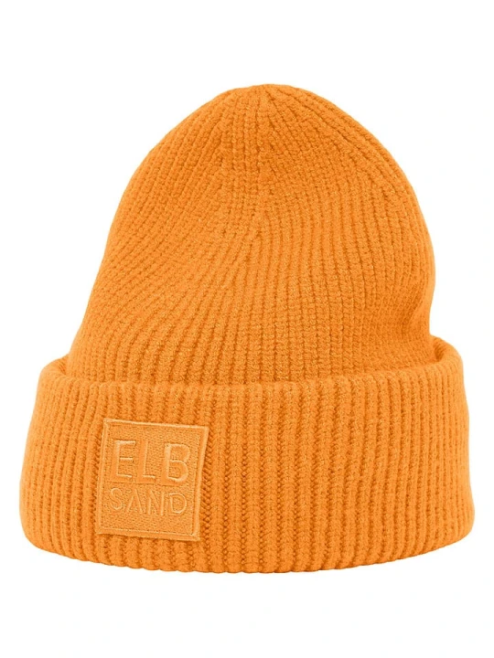 Zdjęcie produktu ELBSAND Czapka beanie "Nora" w kolorze pomarańczowym rozmiar: onesize
