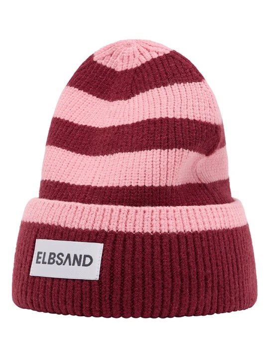Zdjęcie produktu ELBSAND Czapka beanie "Norid" w kolorze czerwono-różowym rozmiar: onesize