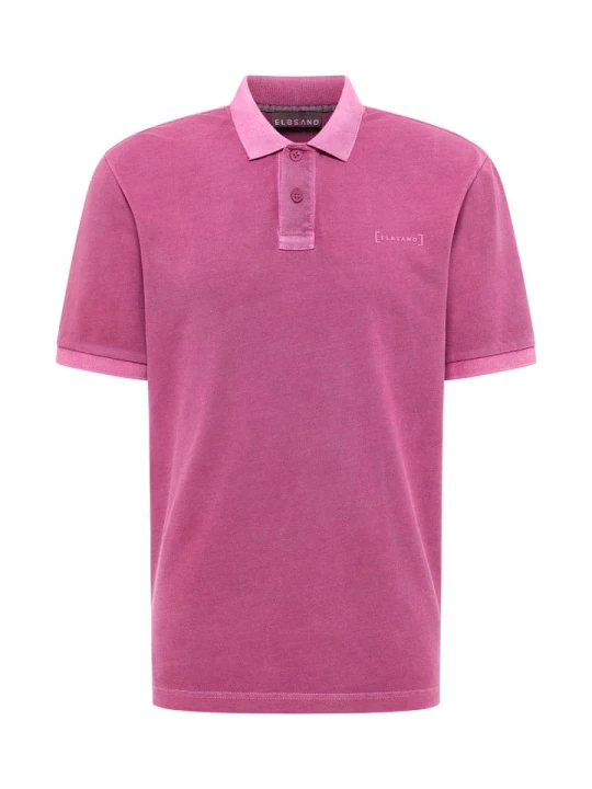 Zdjęcie produktu ELBSAND Koszulka polo "Len" w kolorze fioletowym rozmiar: M