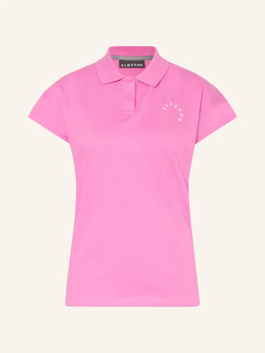 Zdjęcie produktu Elbsand Koszulka Polo Z Pikowanym Wzorem Torva rosa JASKRAWY MOCNORÓŻOWY