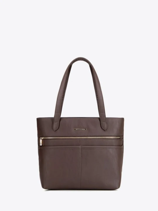 Zdjęcie produktu Elegancka damska shopperka miejska ciemny brąz Wittchen