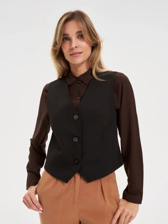 Zdjęcie produktu Elegancka kamizelka czarna Moodo