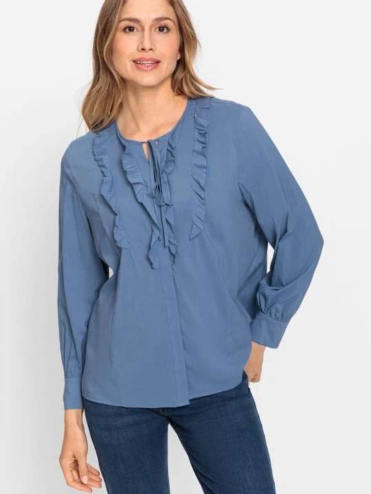Zdjęcie produktu Elegancka wiskozowo-bawełniana koszula damska - French Flair Olsen