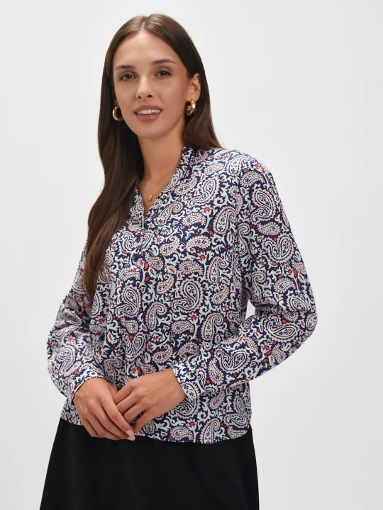 Zdjęcie produktu Elegancka wzorzysta bluzka TOP SECRET Czarny