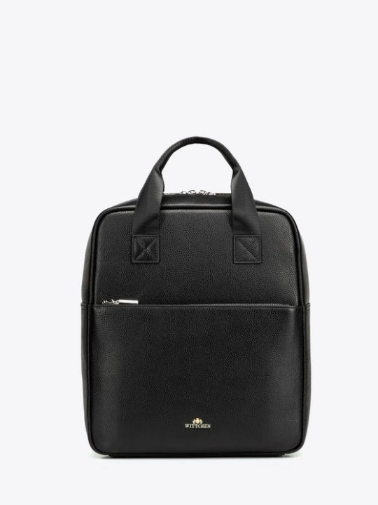 Zdjęcie produktu Elegancki plecak damski ze skóry naturalnej na laptopa 15" czarny Wittchen