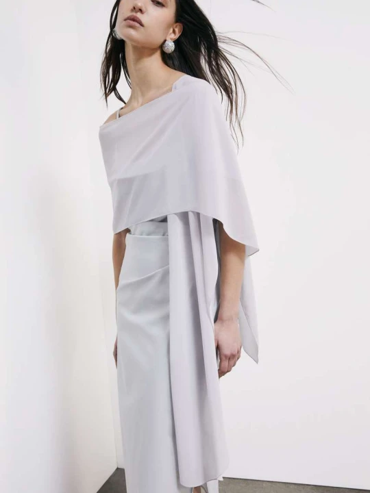 Zdjęcie produktu Elegancki szalowy stuła Patrizia Pepe szary
