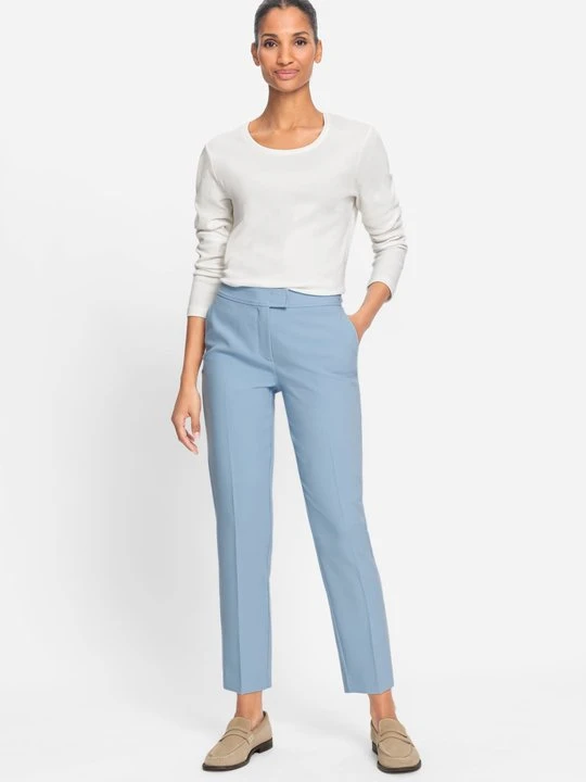 Zdjęcie produktu Eleganckie błękitne spodnie Lisa z wiskozą - Coast Vibes Olsen