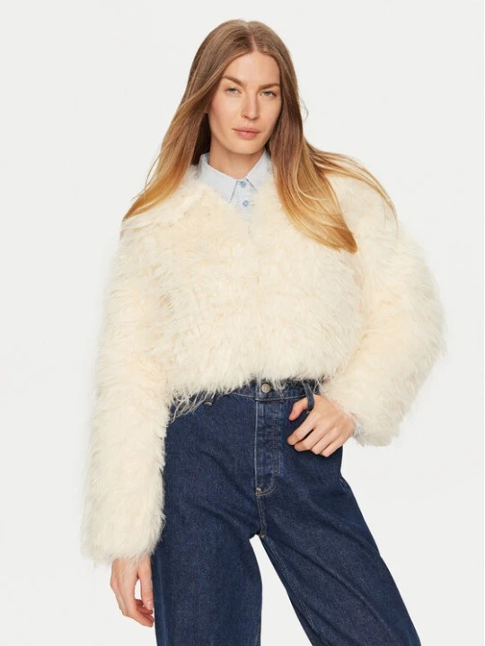 Zdjęcie produktu Eleh Futro E00203 Kremowy Regular Fit