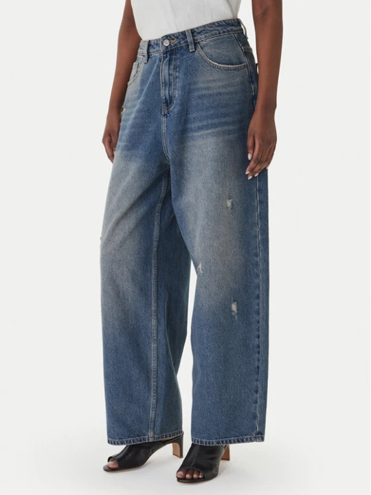 Zdjęcie produktu Eleh Jeansy EL098 Niebieski Wide Leg