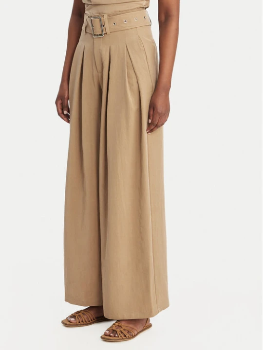 Zdjęcie produktu Eleh Spodnie palazzo SS260099 Beżowy Wide Leg