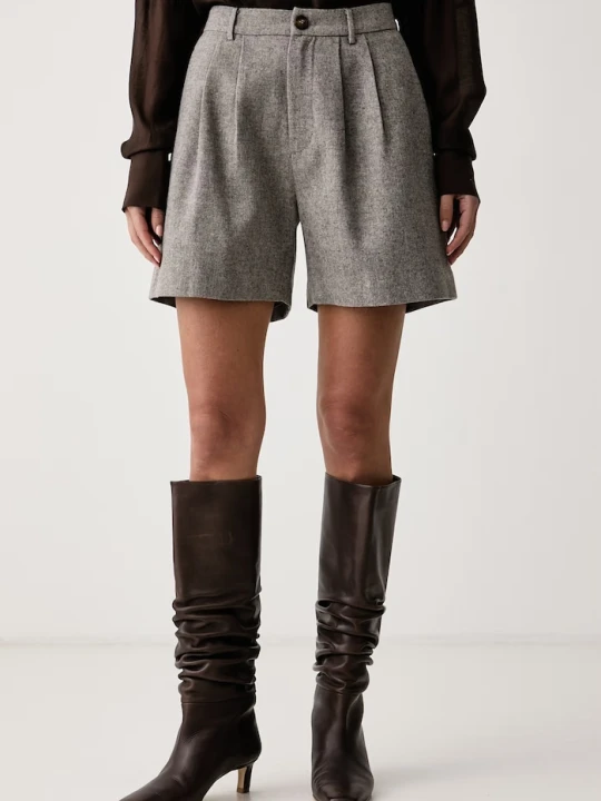 Zdjęcie produktu Eleh szorty damskie z dodatkiem wełny szary