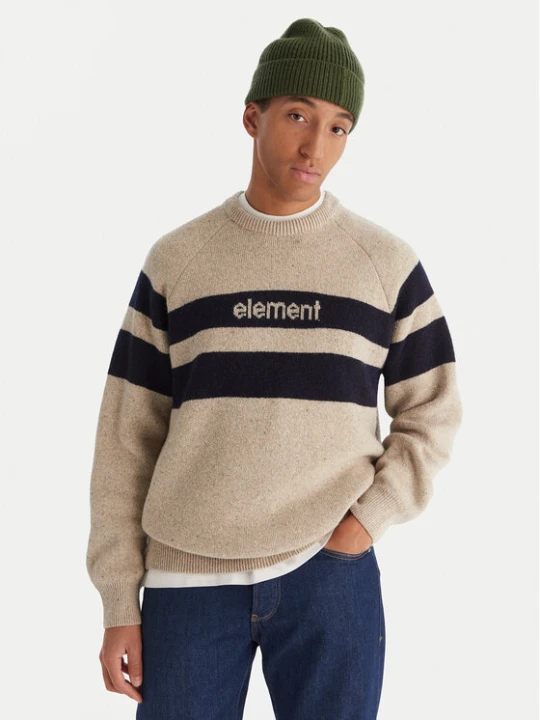 Zdjęcie produktu Element Sweter 2000s RIB CR ELYSW00128 Beżowy Regular Fit