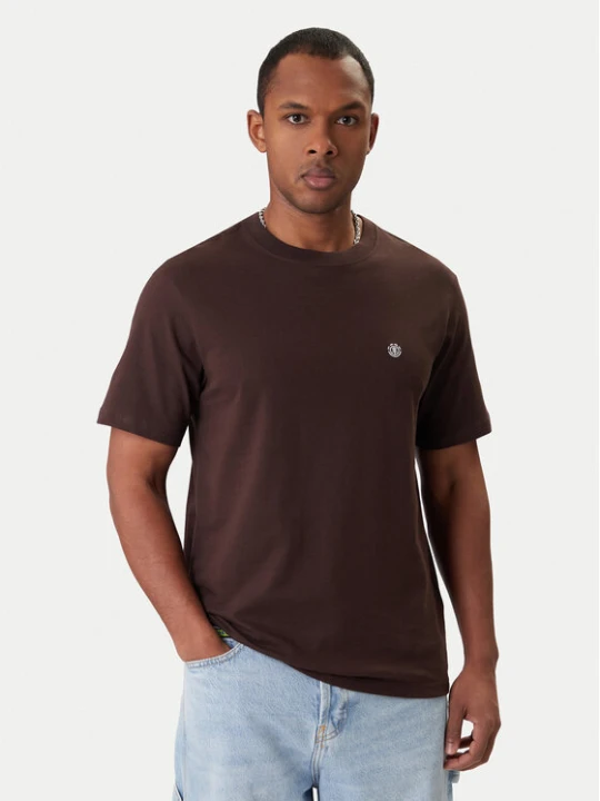 Zdjęcie produktu Element T-Shirt Icon Embroidery ELYKT00168 Brązowy Regular Fit