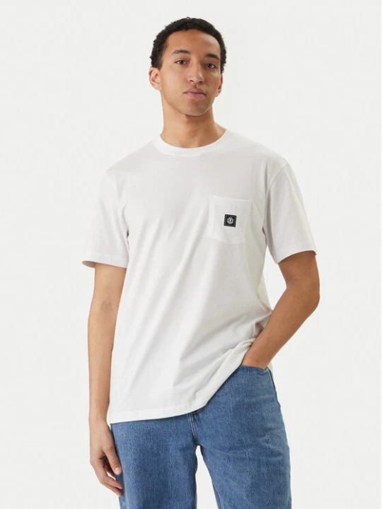 Zdjęcie produktu Element T-Shirt Icon Label Pocket ELYKT00198 Biały Regular Fit