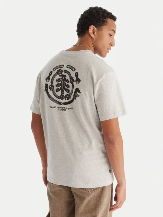 Zdjęcie produktu Element T-Shirt Iron Works SS ELYZT00565 Szary Relaxed Fit