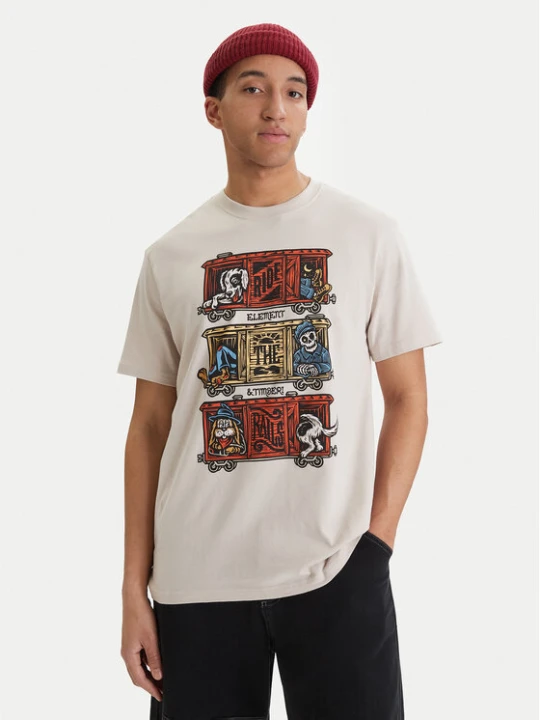 Zdjęcie produktu Element T-Shirt Timber Boxcar ELYZT00574 Beżowy Regular Fit