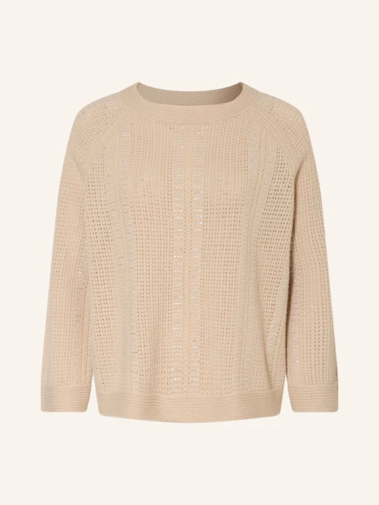 Zdjęcie produktu Elena Miro Sweter Z Kamieniami Ozdobnymi beige Elena Mirò