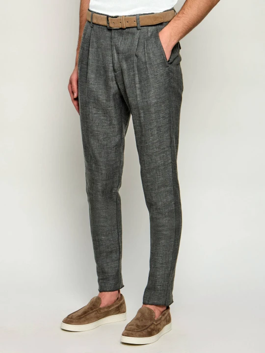 Zdjęcie produktu Eleventy Spodnie | Slim Fit | z dodatkiem jedwabiu i wełny szary