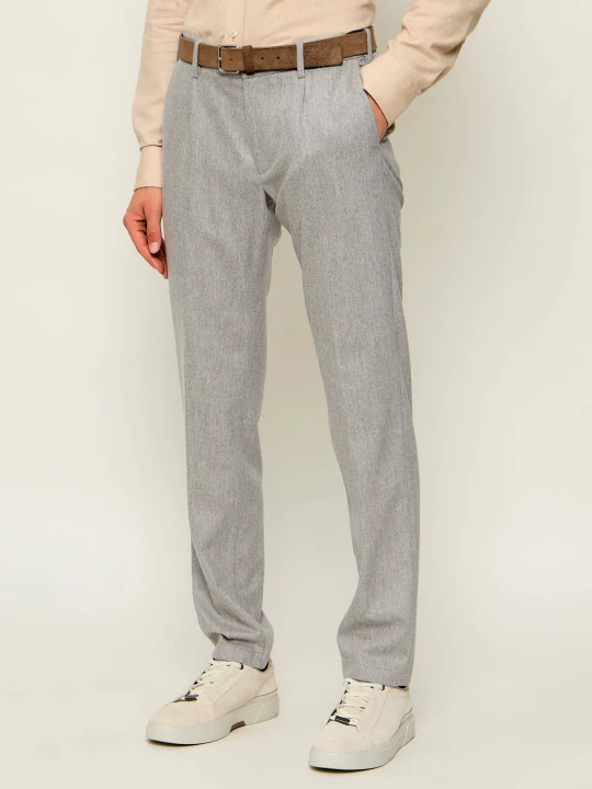 Zdjęcie produktu Eleventy Wełniane spodnie chino | Straight fit | z dodatkiem kaszmiru szary