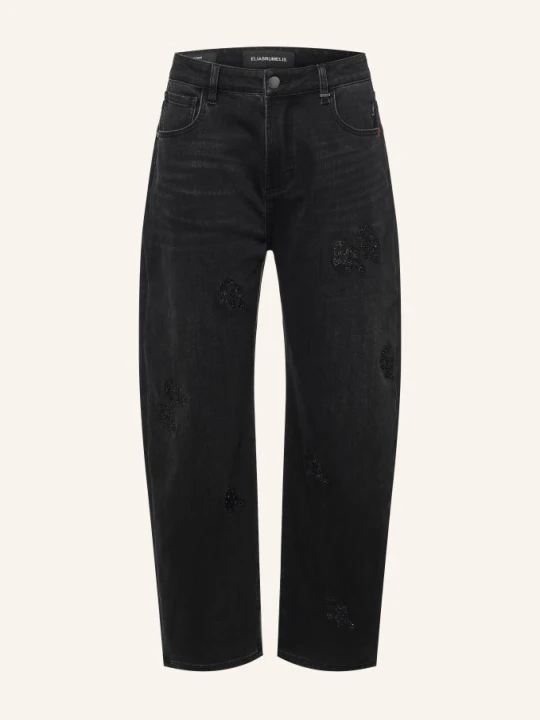 Zdjęcie produktu Elias Rumelis Jeansy Typu Barrel Yoana Special Z Kamyczkami Ozdobnymi schwarz 1347 dirty black