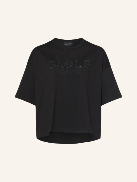 Zdjęcie produktu Elias Rumelis T-Shirt Lorely Z Ozdobnymi Perełkami schwarz CZARNY