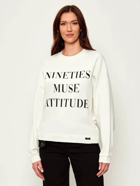 Zdjęcie produktu Elisabetta Franchi Bluza | Oversize fit ecru
