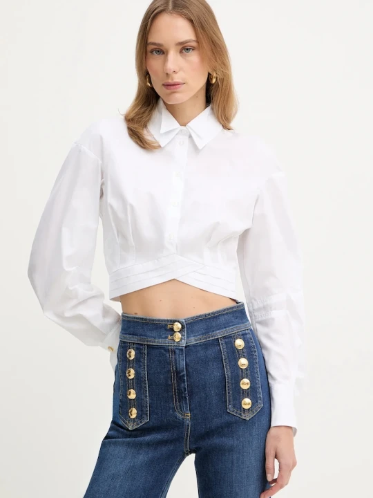 Zdjęcie produktu Elisabetta Franchi bluzka bawełniana biały