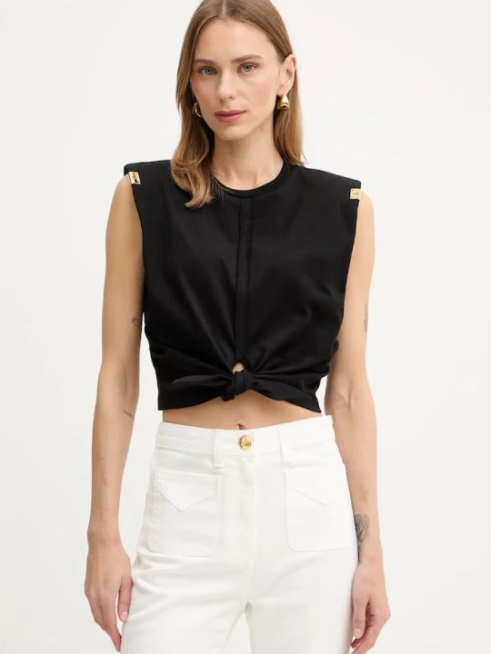 Zdjęcie produktu Elisabetta Franchi bluzka bawełniana czarny