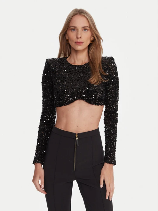 Zdjęcie produktu Elisabetta Franchi Bluzka TO-046-57E2-V370 Czarny Slim Fit