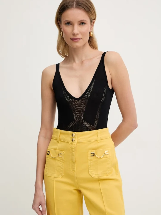 Zdjęcie produktu Elisabetta Franchi body damskie z wiskozy czarny