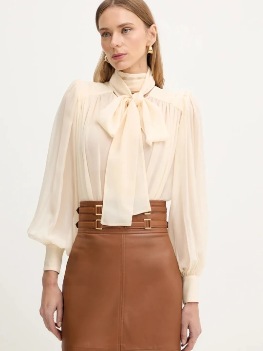 Zdjęcie produktu Elisabetta Franchi body jedwabne beżowy