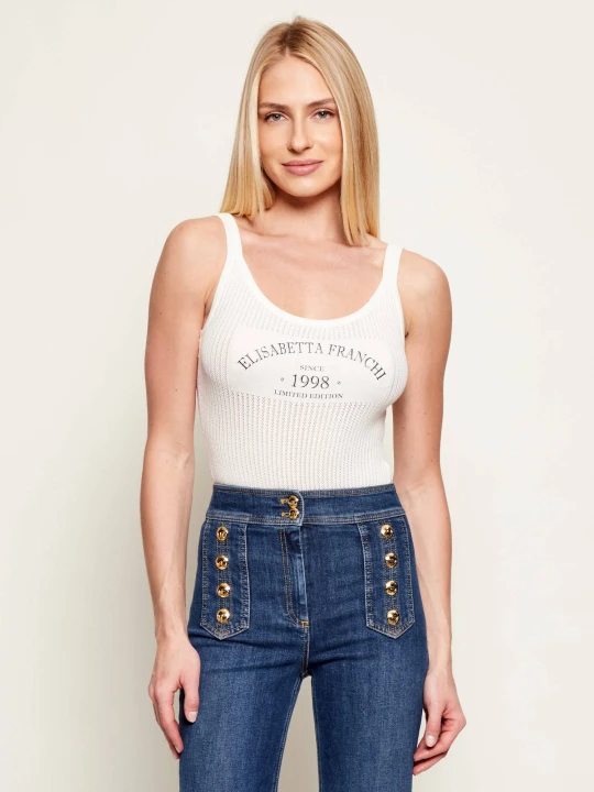 Zdjęcie produktu Elisabetta Franchi Body | Slim Fit ecru