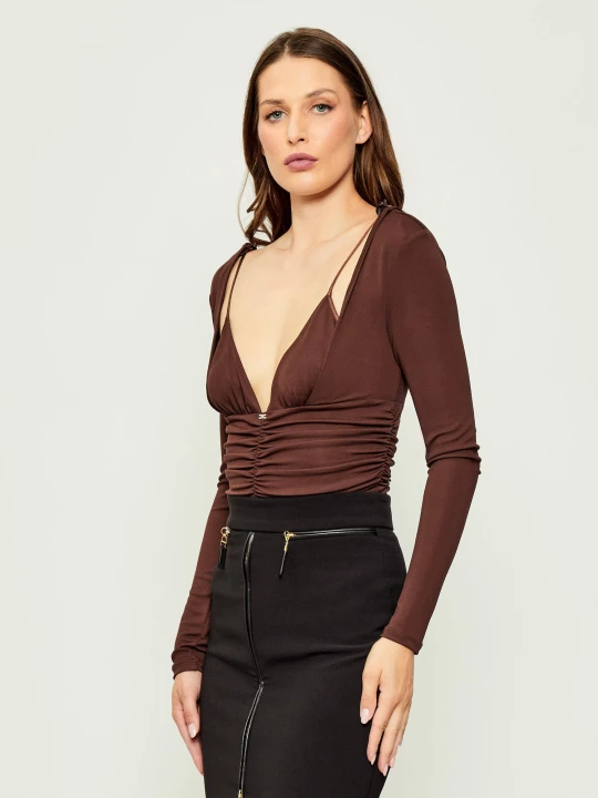 Zdjęcie produktu Elisabetta Franchi Body | Slim Fit brązowy