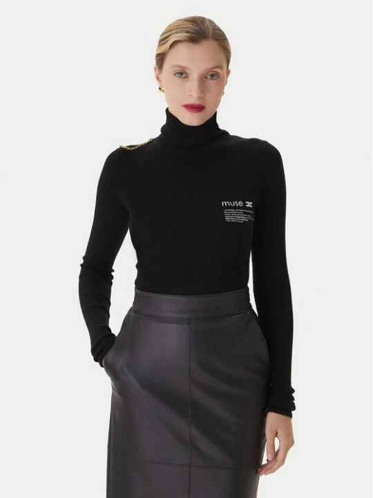 Zdjęcie produktu Elisabetta Franchi Golf MK-43B-57E2-V320 Czarny Regular Fit