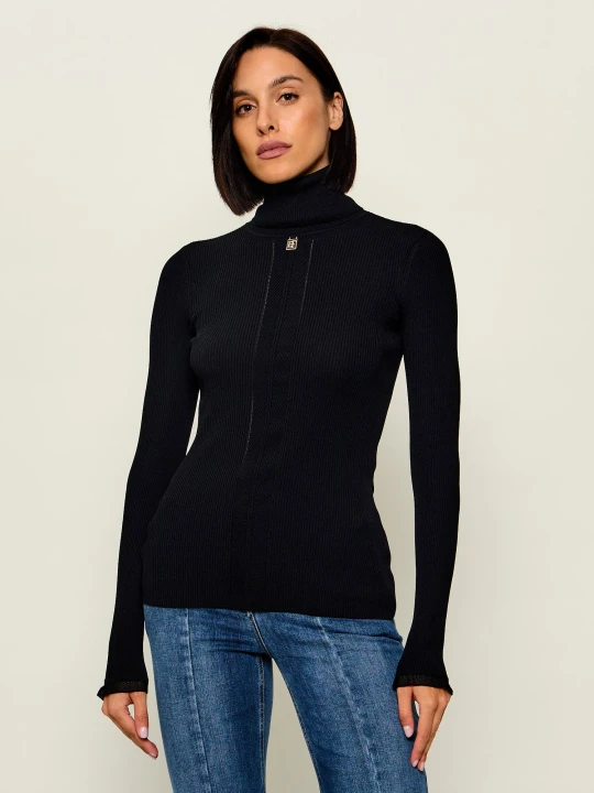 Zdjęcie produktu Elisabetta Franchi Golf | Slim Fit czarny
