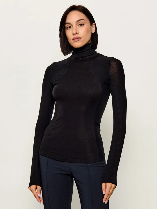 Zdjęcie produktu Elisabetta Franchi Golf | Slim Fit | z dodatkiem wełny czarny
