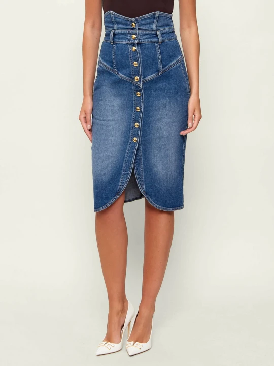 Zdjęcie produktu Elisabetta Franchi Jeansowa spódnica niebieski