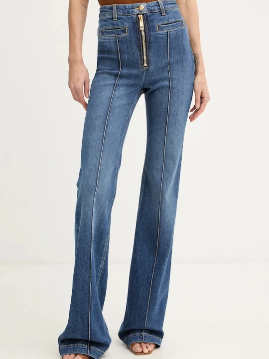 Zdjęcie produktu Elisabetta Franchi jeansy flare damskie niebieski