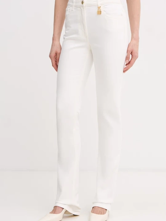Zdjęcie produktu Elisabetta Franchi Jeansy flare damskie beżowy