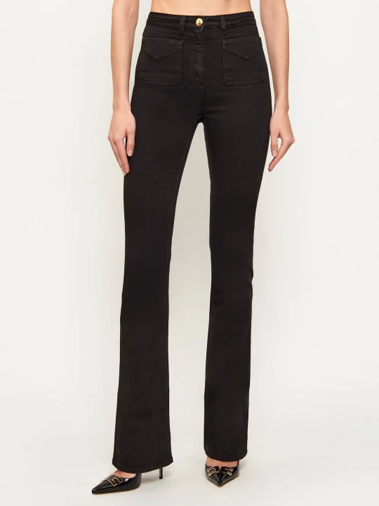 Zdjęcie produktu Elisabetta Franchi Jeansy | flare fit czarny
