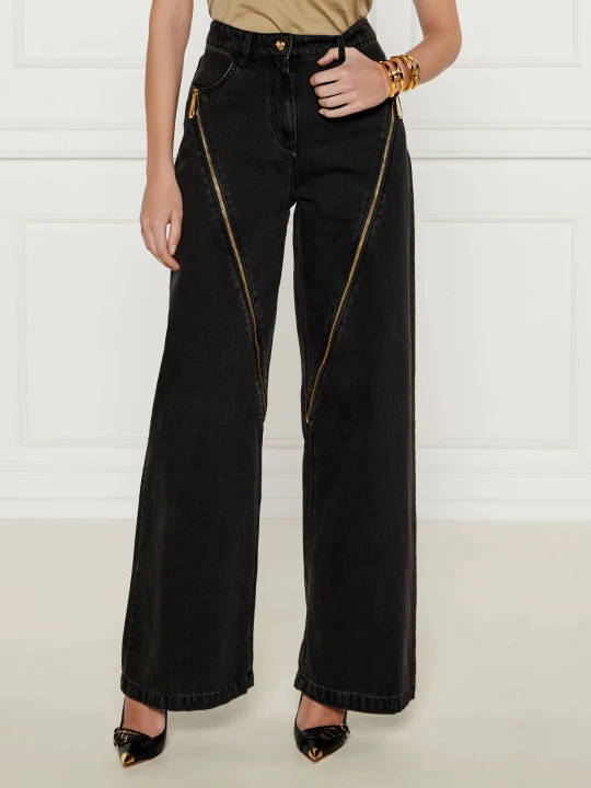Zdjęcie produktu Elisabetta Franchi Jeansy | Oversize fit czarny