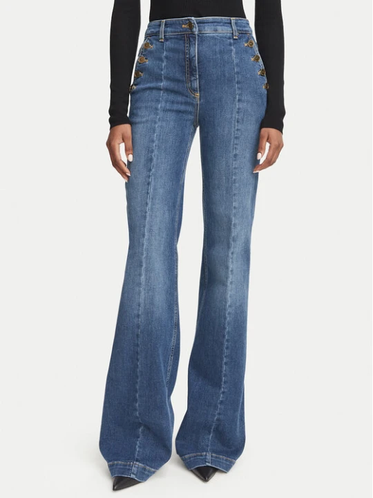 Zdjęcie produktu Elisabetta Franchi Jeansy PJ-12D-66E2-V520 Niebieski Palazzo Fit