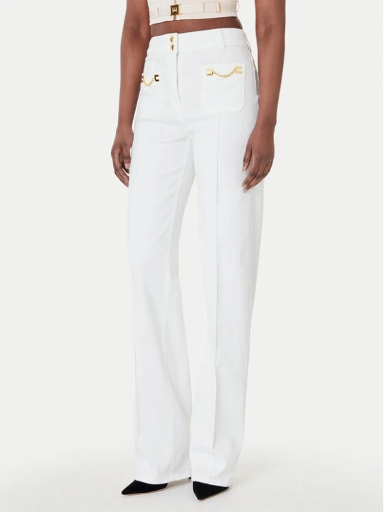 Zdjęcie produktu Elisabetta Franchi Jeansy PJ-25D-61E2 Biały Regular Fit