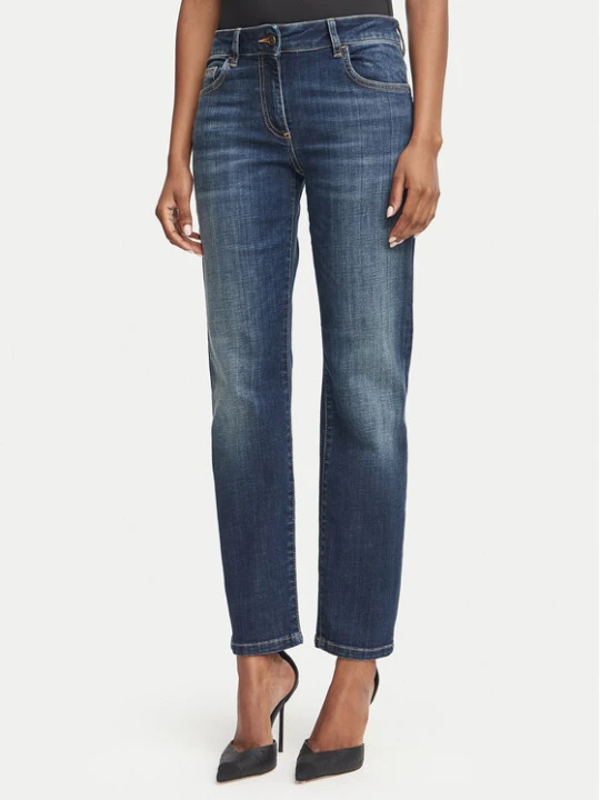 Zdjęcie produktu Elisabetta Franchi Jeansy PJ-25N-66E2-V340 Granatowy Straight Leg