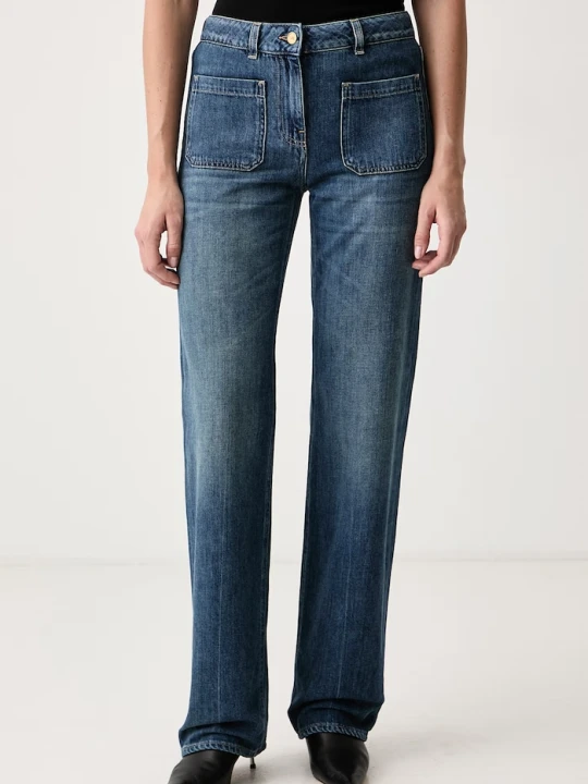 Zdjęcie produktu Elisabetta Franchi jeansy straight damskie niebieski